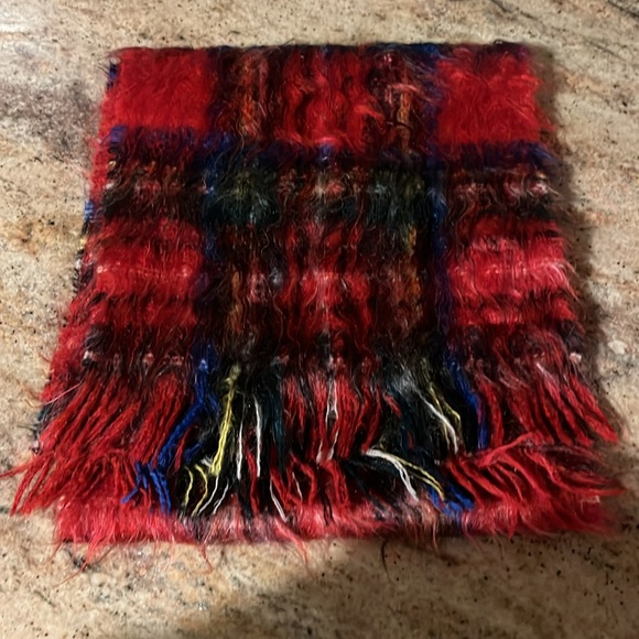 Vintage Andrew Stewart Scotland Mohair Tartan Plaid Wool Blend Scarf. - Picture 4 of 6